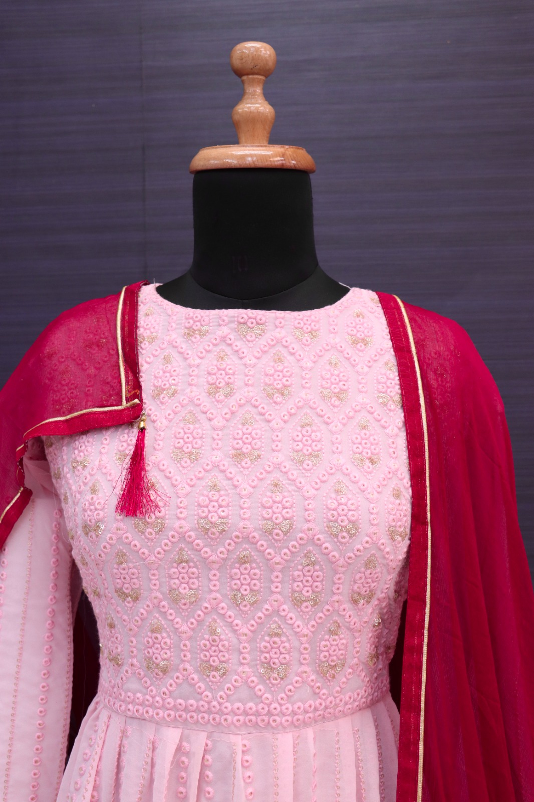 PINK Nayra Cut Style Designer Shalwar Kameez Palazzo Suit Pakistani Indian Wedding Party Wear Heavy Embroidery Worked Long Anarkali Style Dresses